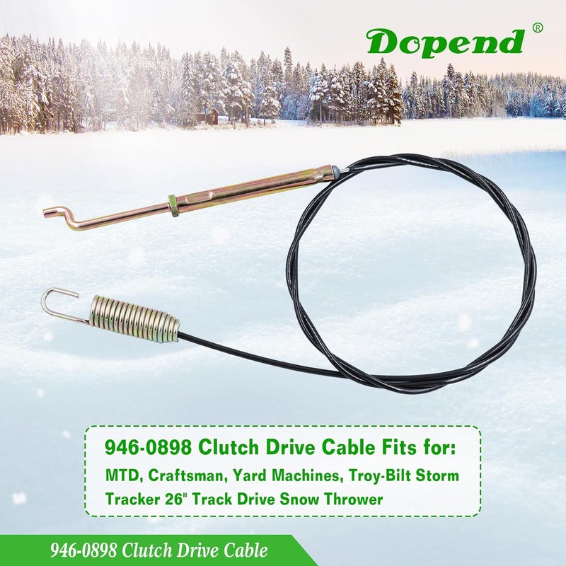 Dopend 946-0898 Clutch Drive Cable for MTD, Craftsman, Yard Machines Snowblower Parts, Replaces 746-0898, 746-0898A, 946-0898, 946-0898A - Image 5